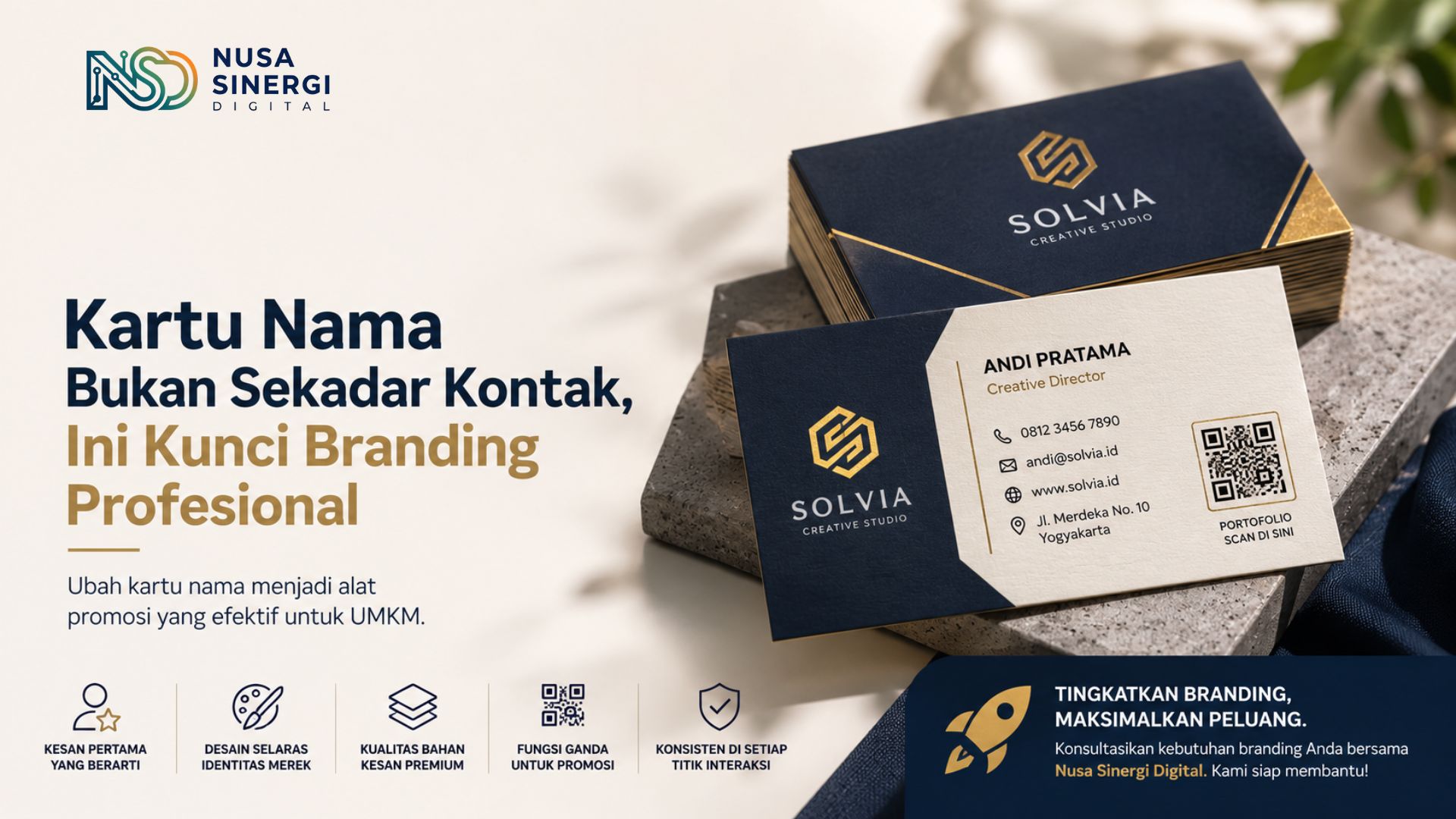 Kartu Nama Bukan Sekadar Kontak, Ini Kunci Branding Profesional